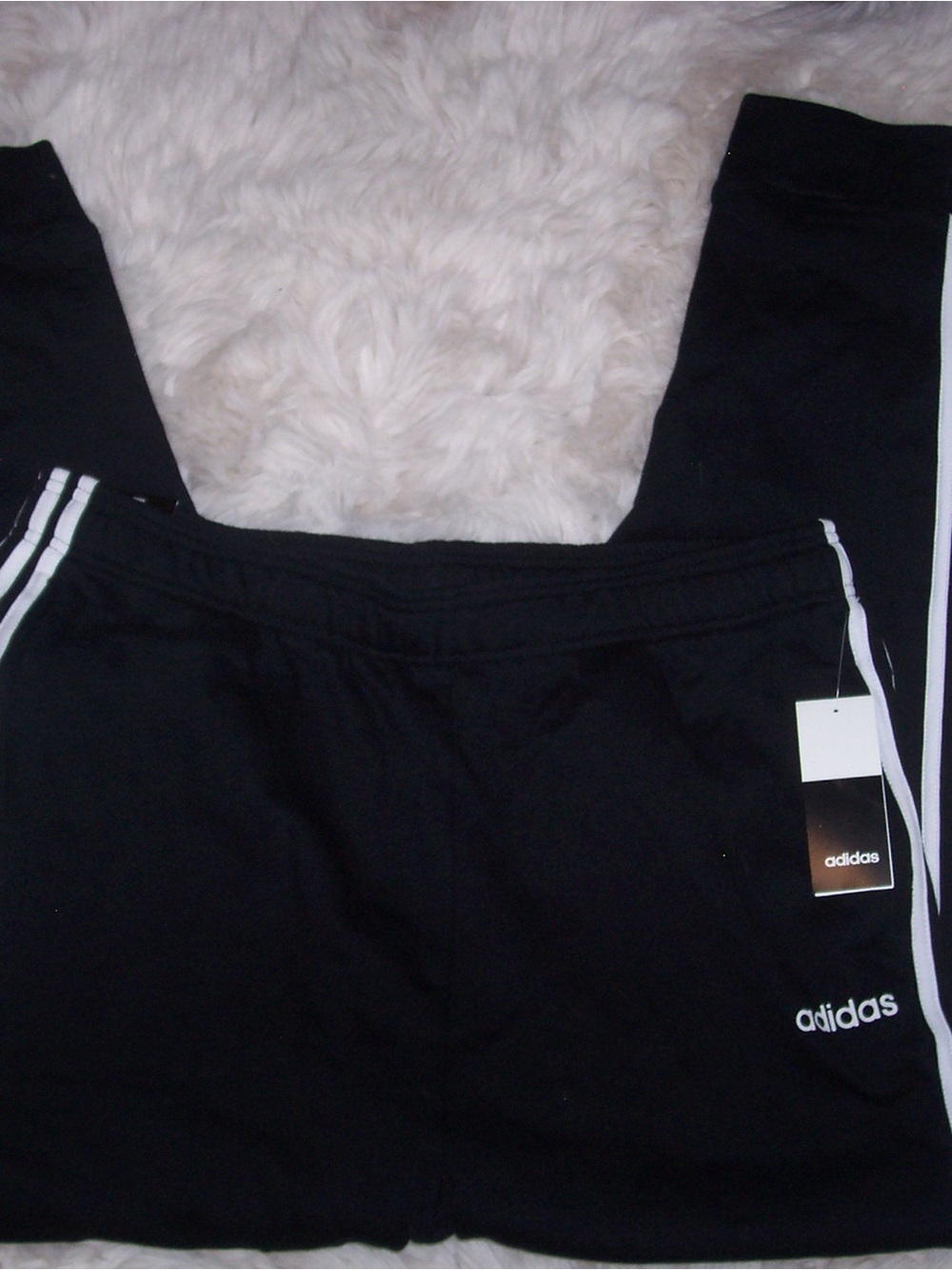 adidas Black Jogger Pants with Drawstring